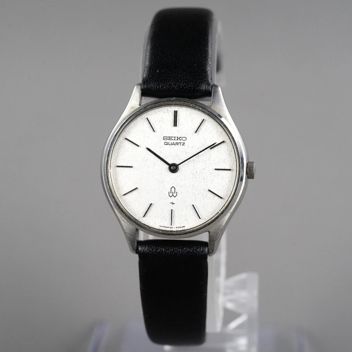 SEIKO Vintage 1975 4130-6030 Reloj Mujer 25mm Batería Nueva Correa Cuero