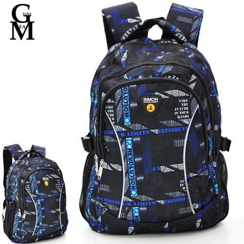 Zaino università scuola superiori medie fantasia rombi virtuale porta pc  blu | eBay