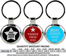 Personalized Circle Key Chain Key Chains Prom Custom Engraved Dance Formal