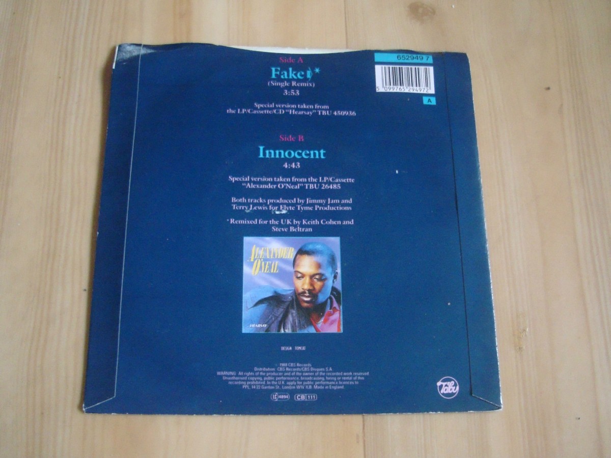 Alexander O'Neal / Fake 88 2×12inch Alexander O'Neal – Fake '88 – CD (Single), 1988 [r2868119