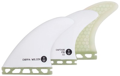 Captain Fin Chippa Wilson New Bones Futures Thruster Fin Set - White - S - New