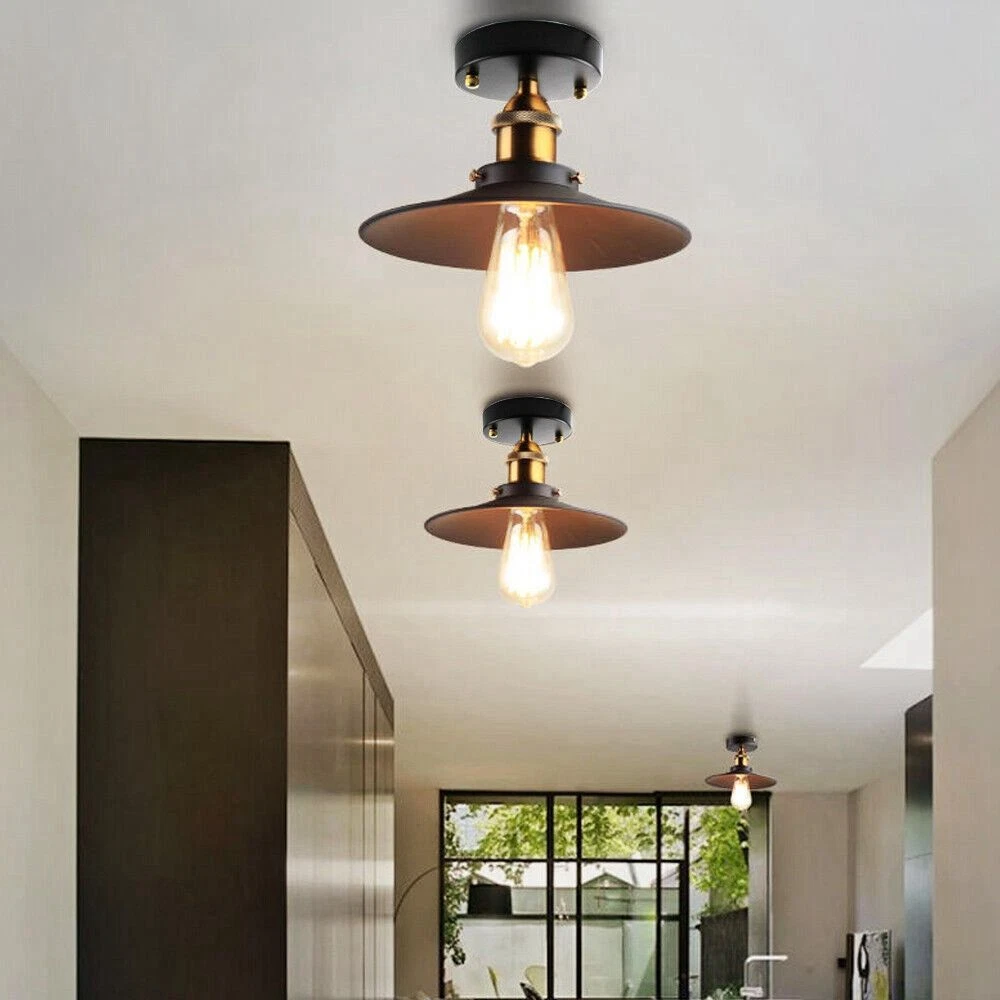 Black metal top pendant shade