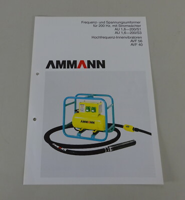 Brochure Ammann High-Frequency Internal Vibrators AVF 56 / 40