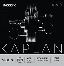 D'Addario Kaplan Vivo Violin String Set, 4/4 Scale, Light Tension
