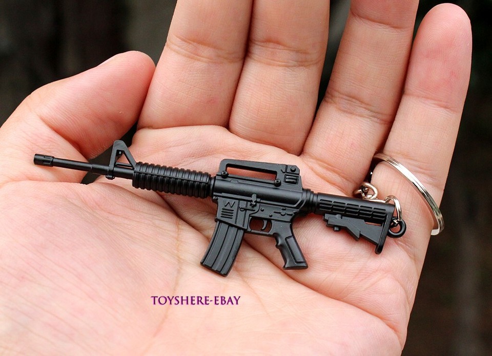 mini gun M4A1 carbine metal keychain toy gift 9cm 1/10 | eBay