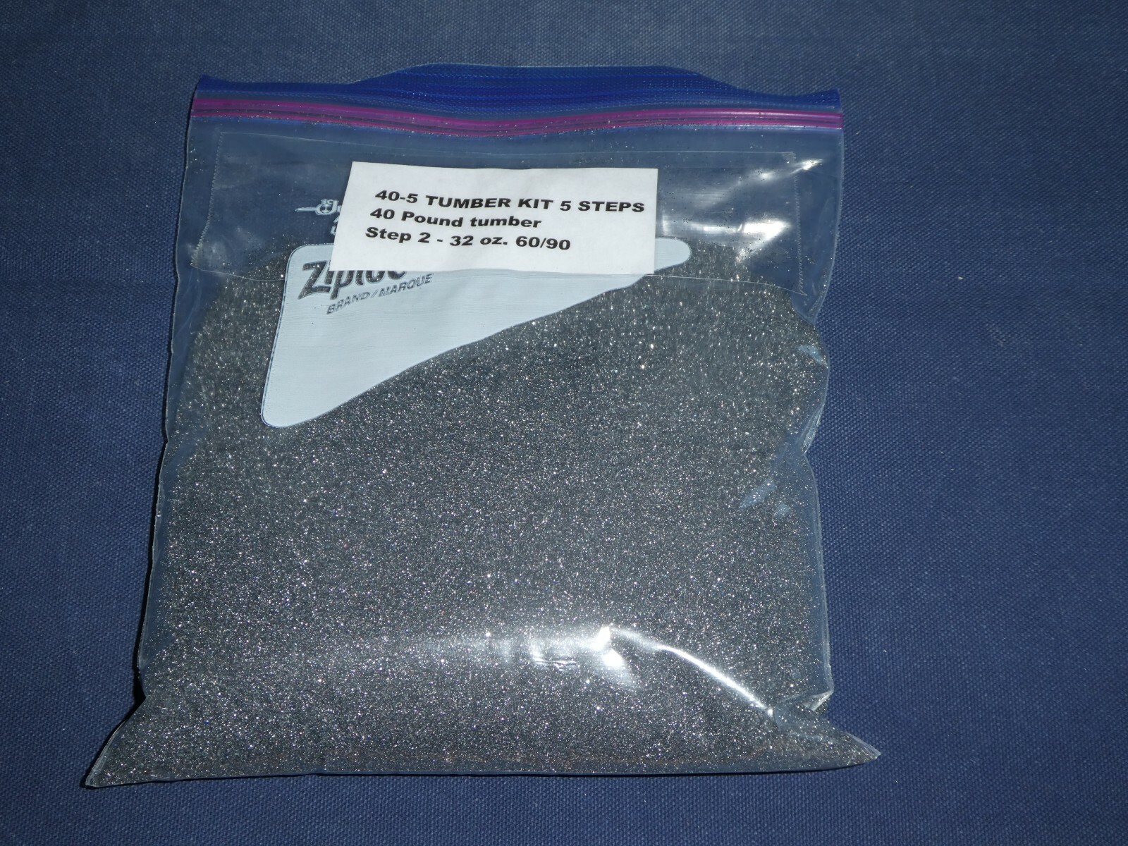 Rock Tumbling Grit Kit 405 for a 40 lb. Tumbler 5 Step polishing