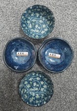 JAPANESE MINOYAKI �4 SMALL MATCHA BOWLS.