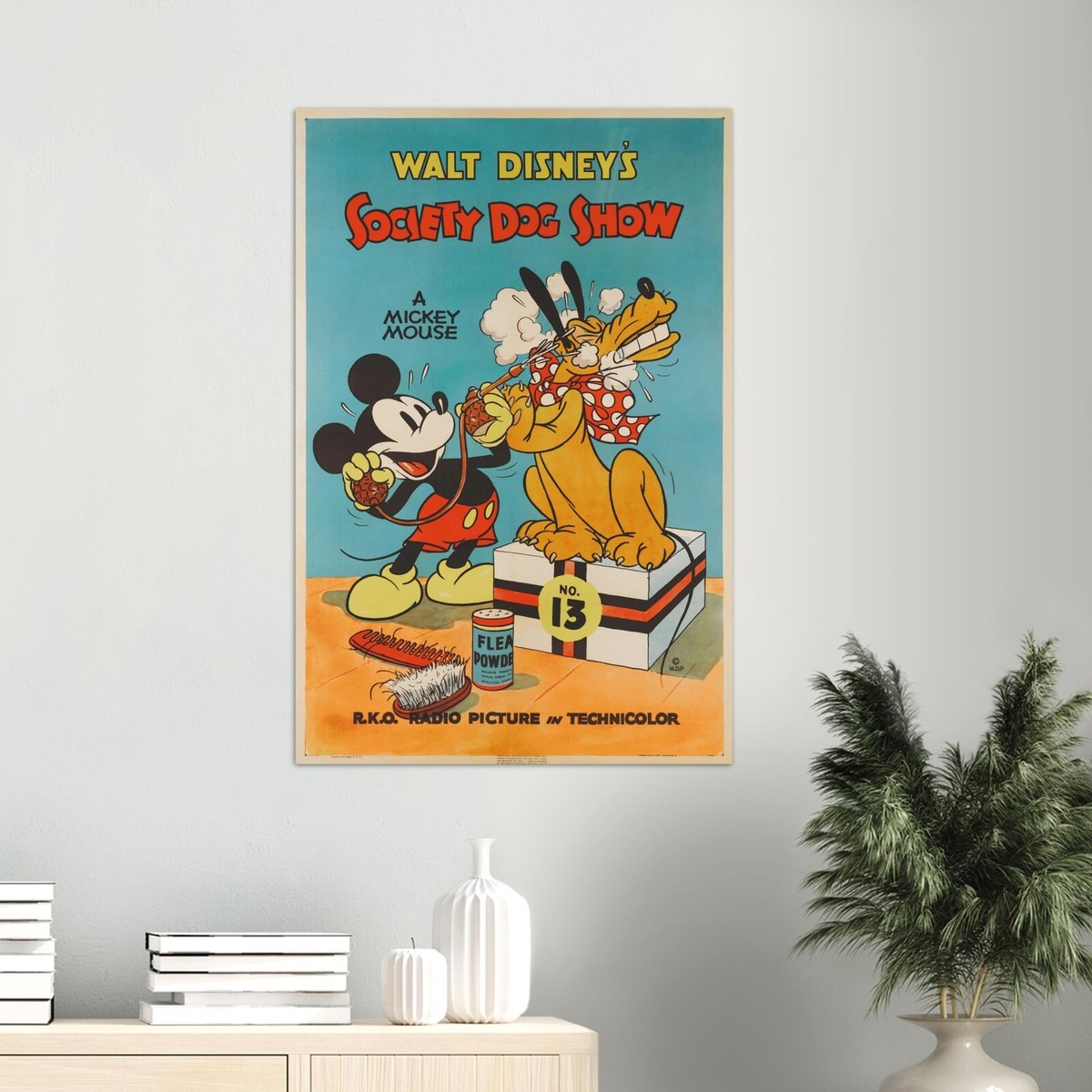 Disney Mickey Mouse Vintage Movie Poster, Society Dog Show 1939