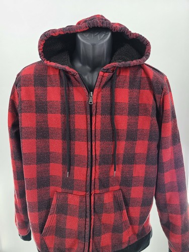 OPEN TRAILS MENS VTG RED BLACK CHECK 