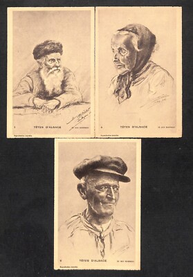 CPA 67 CPA ILLUSTRATEUR TETES D'ALSACE HOMME CASQUETTE
