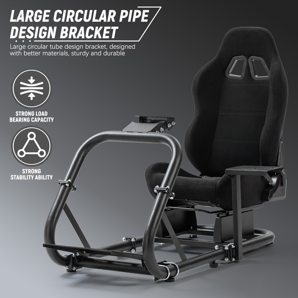 Hottoby Racing Simulator Cockpit with Black Seat Fits Logitech G29 ...