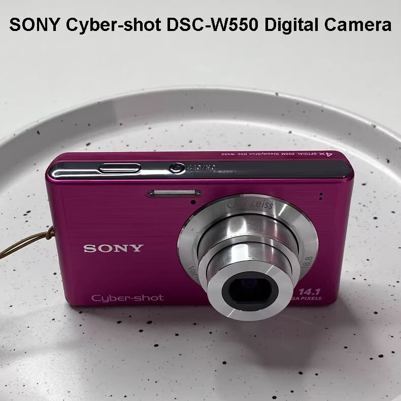 SONY Cyber-shot Digital Camera DSC-W550 Pink 14.1MP 4x Zoom 90%new