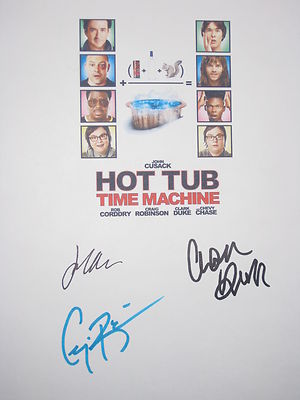 Hot Tub Time Machine Signed Script John Cusack Clark Duke Craig Robinson reprint