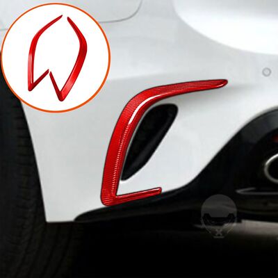 Red Carbon Fiber Rear Bumper Splitter Spoiler Cover For Kia Stinger K8 GT 18-23