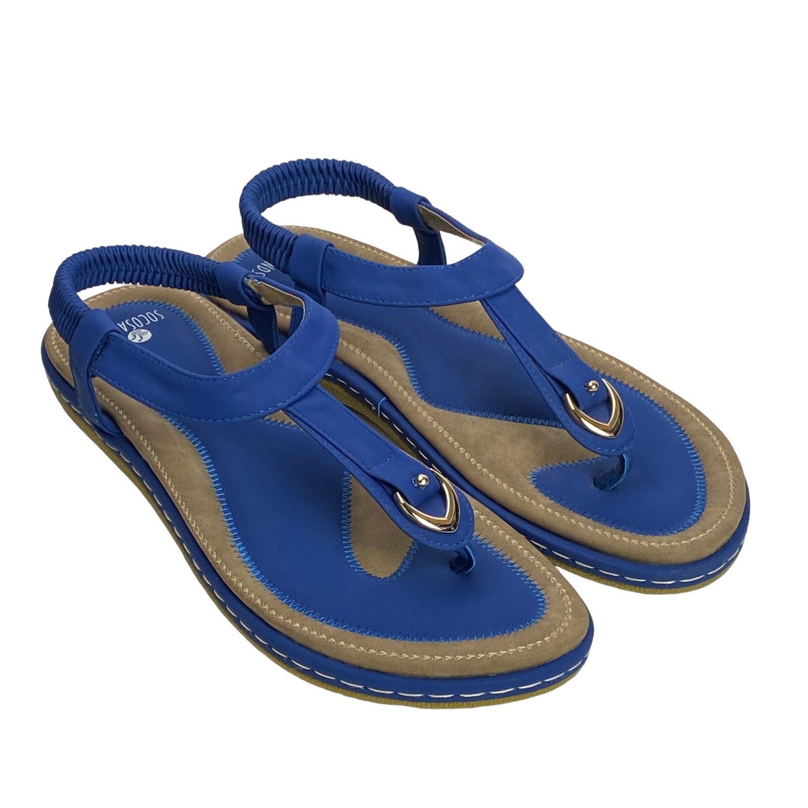 Socosands Women's 11 Blue Slipon Thong Sandals eBay