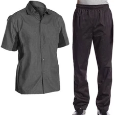 Chef Code Bundle Pack, Cool Breeze Cook Shirt and Elastic Waist Chef Pants