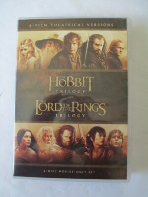 Hobbit LOTR 6 film theatrical versions dvd set