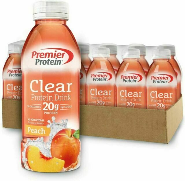 Premier Protein Clear Drink Peach, 16.9oz 12 Count for sale online eBay