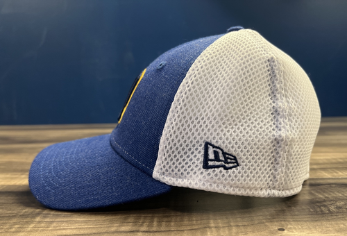 Milwaukee Brewers Hat Cap New Era Men’s Small Medium Fitted Blue White MLB Sport - Picture 2 of 6