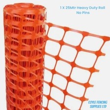 Barrier Mesh Fence Green Orange Plastic Safety Fencing Netting Net & NO Pins