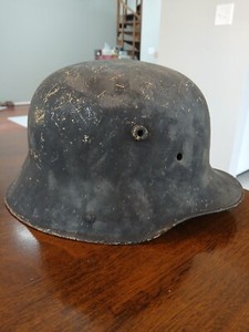Original Rare German Helmet WW1-WW2 M16 TJ66 Stahlhelm No Leather