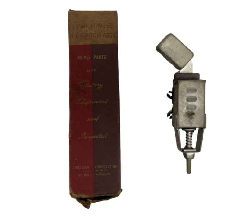 Interruptor de control de faros Desoto S-11 1946-1948 1149863 NOS Foto 2 de 4