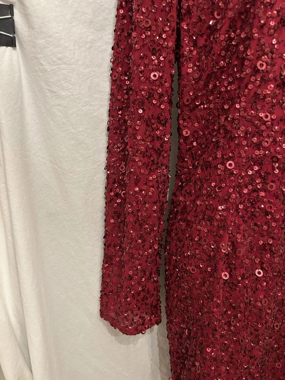 Abito San Valentino Adriana Papel rosso mirtillo paillettes