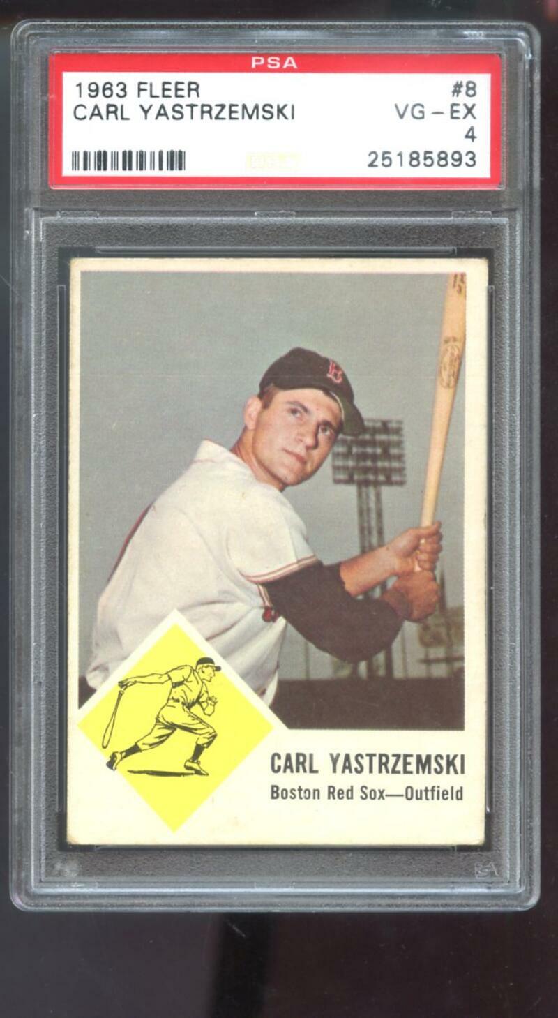 1963 Fleer #8 Carl Yastrzemski PSA 4 Graded Baseball Card MLB Boston Red  Sox HOF | eBay