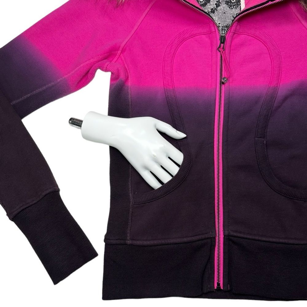 RARE Lululemon Scuba Hoodie *Fur Paris Pink / Black W4919S Size 4 image 10