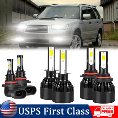 For Subaru Forester 2006-2008 - LED Headlight Bulb High Low Beam + Fog Light C9L