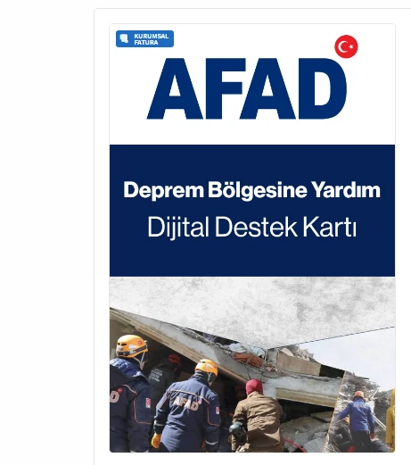 Turkey Earthquake Digital Support Card food clothing aid - Image 2 of 4