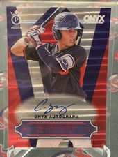 2022 Onyx Premium Carter Young Silver Foil Auto /255 Texas Rangers 