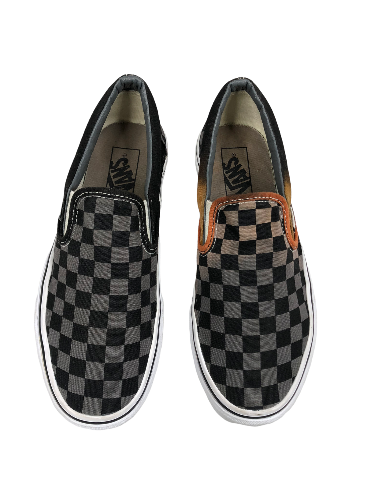 Vans Checkerboard Slip-On Black Grey Skate Shoes Men Size 7.5-image