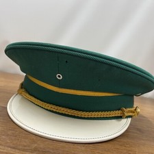 Vintage Junior Sr High School Marching Band Hat Stanbury  Co Green White sz 7