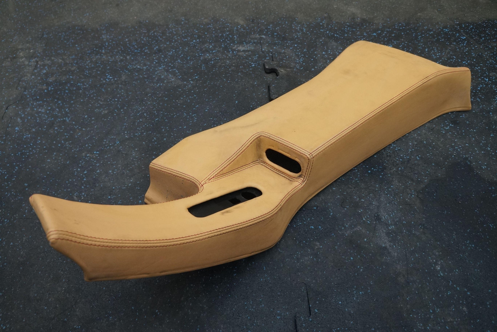 Right Interior Central B Pillar Post Cover Red Stitch OEM Ferrari 360 Modena 01