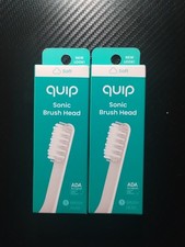 2 Quip Sonic Toothbrush Replacement Brush Heads White