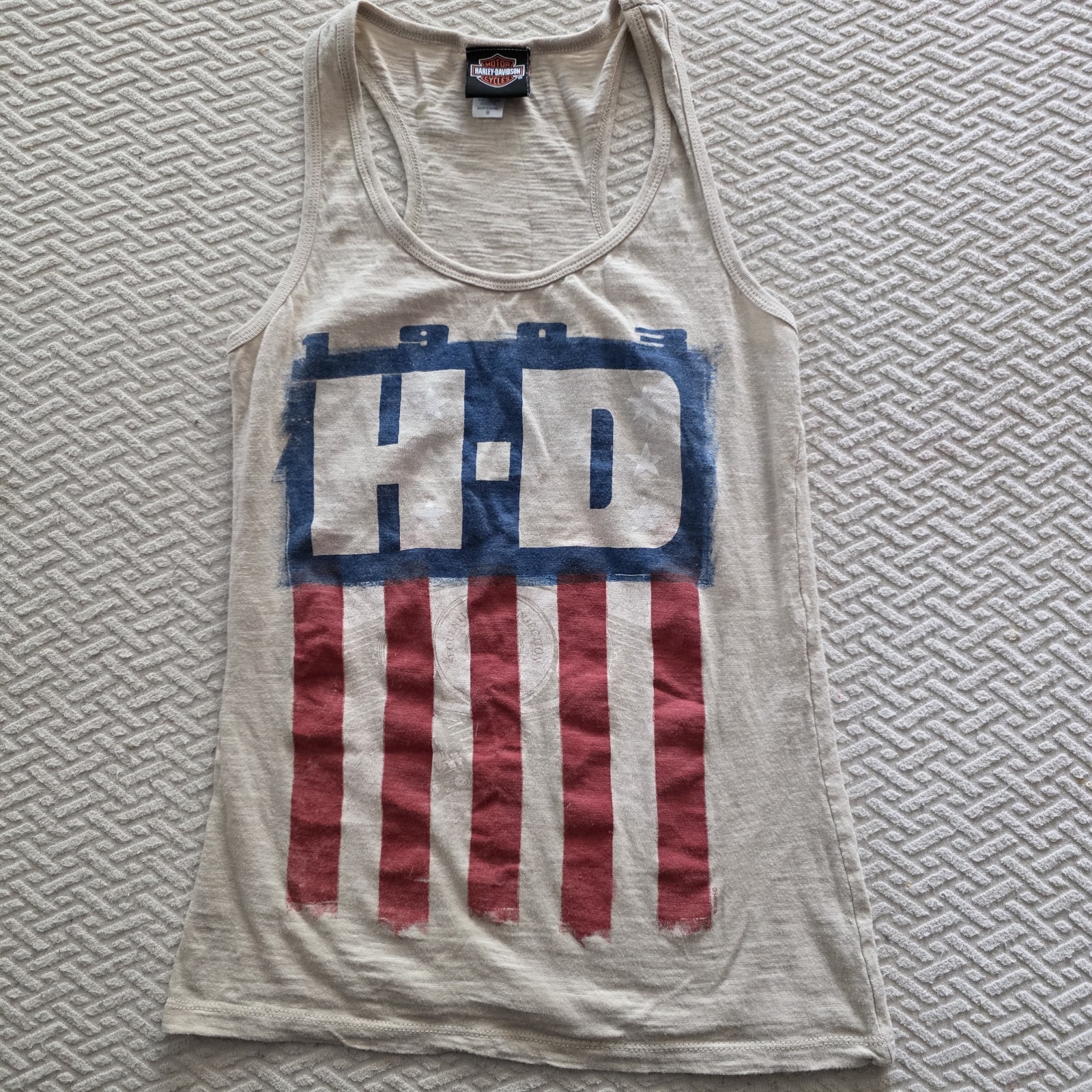 Harley-Davidson Women’s Thunder Creek American Flag Graphic Tank Top, Size M
