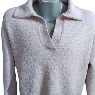 Vintage Men's Medium Sweater Wild Fable 90's Boucle Knit Pullover Beige