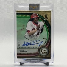 Vladimir Guerrero 2025 Topps Five Star Green On Card Auto /15 Angels #FSA-VGO