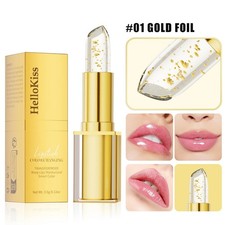Color Changing Lipstick-Transfer Proof, Gold Crystal Ph Activated Clear Lipstick