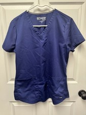Grey  s Anatomy Medium navy blue scrub top with pinch back