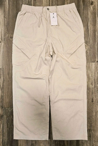Nike Jordan Flight Chicago Corduroy Cargo Pants Light Orewood Brown Men's Large