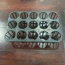 15 Cell Round Nursery 3" Pots Tray, Plant Pot Shuttle Carrier Used
