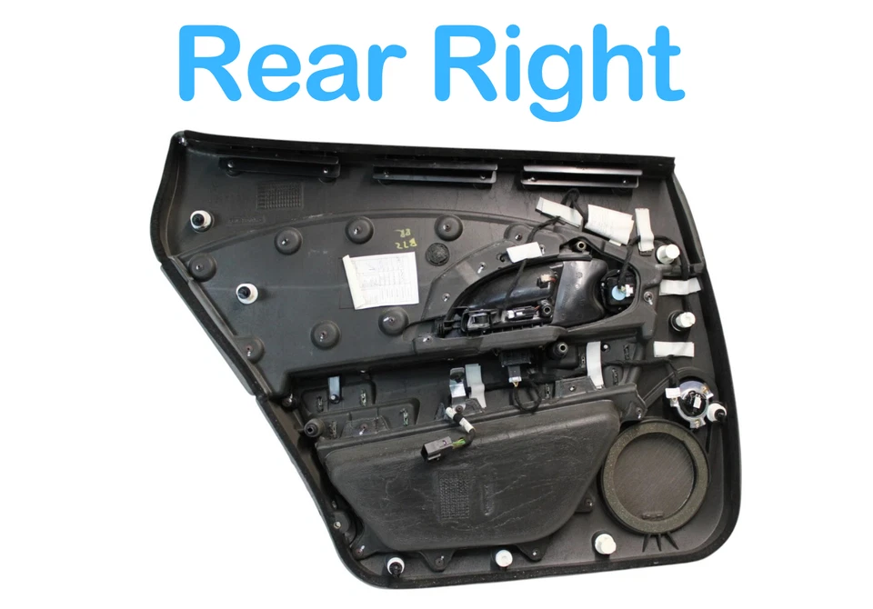 03-13 Maserati Quattroporte M139 Rear Right Side Interior Door Panel Black OEM - Image 3 of 4