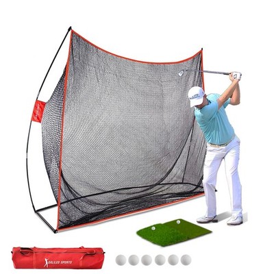 Golf Net Practice Hitting: 10x7ft Outdoor/Indoor Training with Turf Mat/Real ...