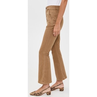 NWT Veronica Beard Jeans Carson High Rise Ankle Flare Pant Acorn Tan Womens 26