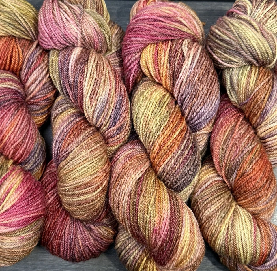 Handgefärbte Wolle Merino/Ramie je 100 g - Bild 3 von 4