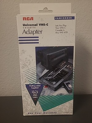 RCA VCA115 Universal VHS-C Cassette Adapter-VCR Vintage 