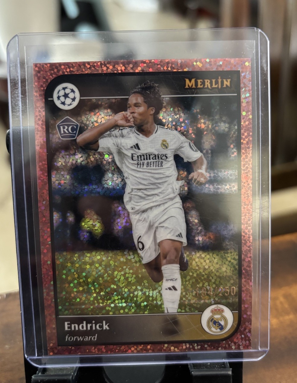 2024-25 Topps Merlin UCL  - Endrick /250 ROSE GOLD SPECKLE  Refractor (RC)🔥