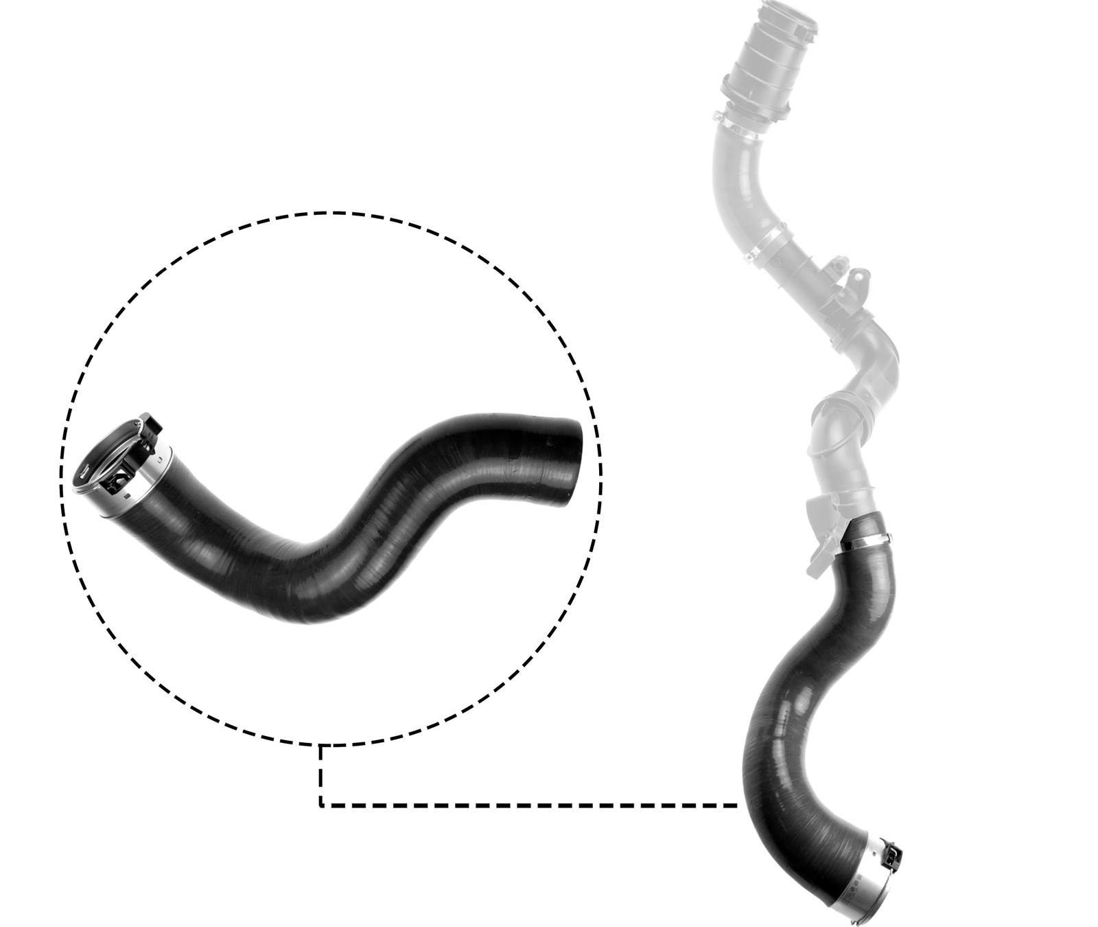 5x ✅Fits GATES 09-1301 INTERCOOLER HOSE 1.6DCI LONG CZ2 ⭐UK Seller⭐